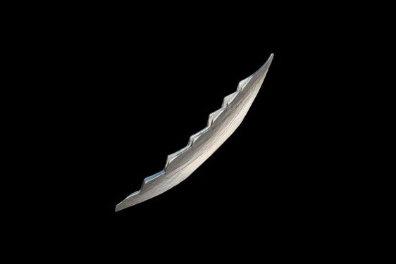 Screenshot from a 3D model of oak boat stem from a Viking-age boat stem from Eigg