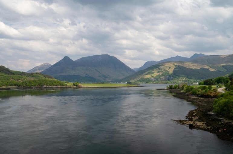 View of Loch Leven in the Scottish Highlands