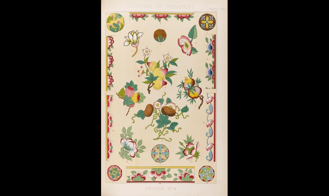 A page with floral decorative illustrations.