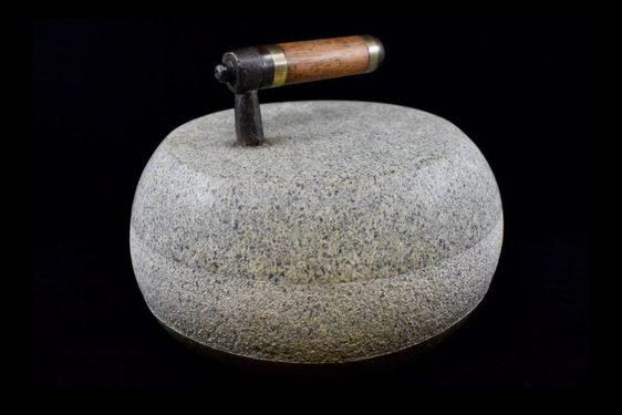 A curling stone from Ailsa Craig.