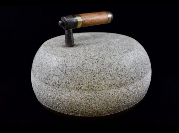 A curling stone from Ailsa Craig.