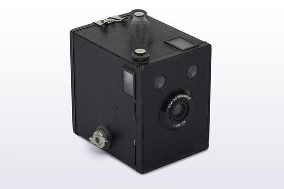 A Kodak Box Brownie camera.