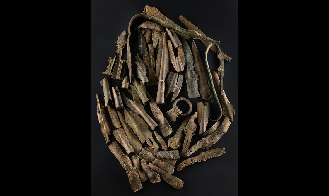 A Bronze Age assemblage of multiple swords and spearheads