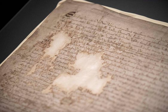 Focus on a section of the Declaration of Arbroath