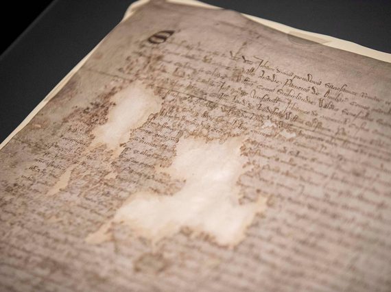 Focus on a section of the Declaration of Arbroath