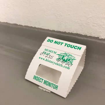A blunder trap placed at the edge of a room
