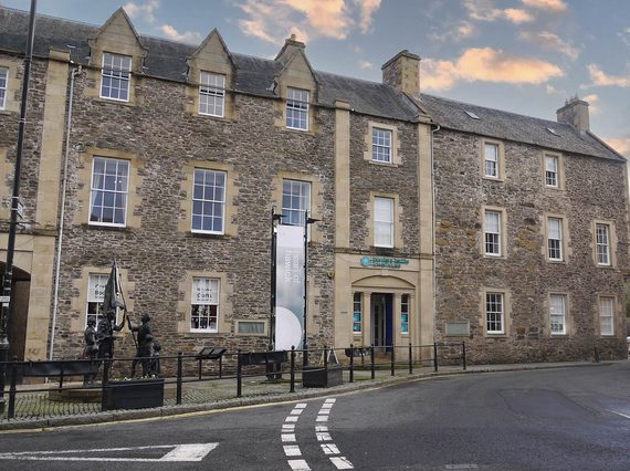 The front of the Borders Textile Towerhouse building.