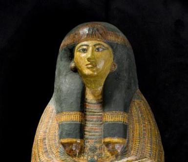 A mummy of the ancient egyptian priestess tamut