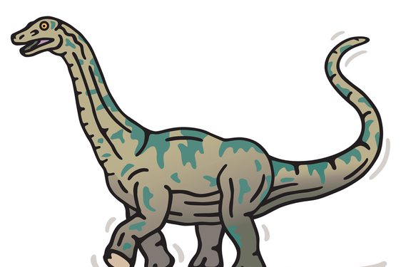 Cartoon illustration of an argentinosaurus.