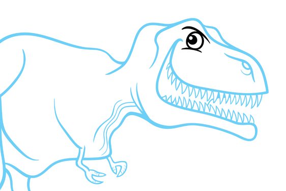 Cartoon illustration of a T.rex