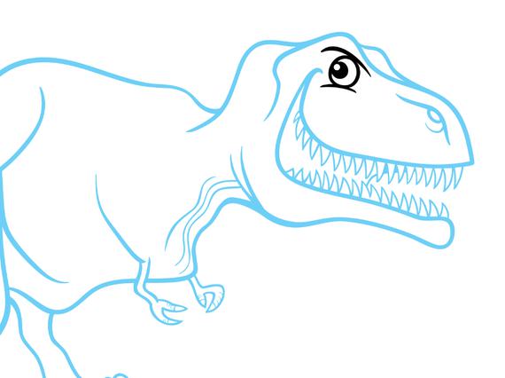 Cartoon illustration of a T.rex