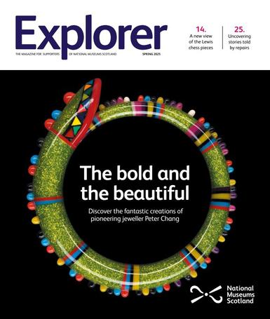 Cover of National Museums Scotland Explorer Magazine for Members featuring Peter Chang bracelet